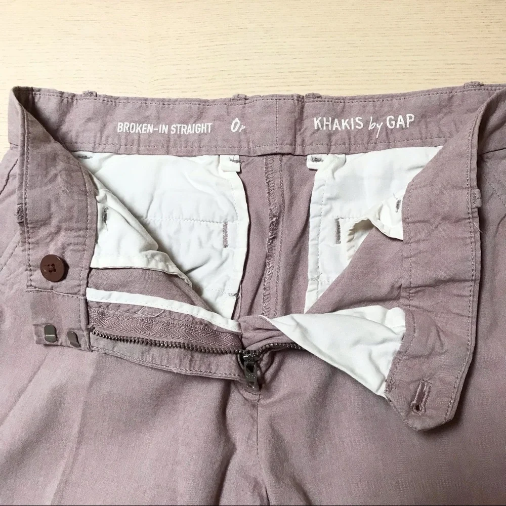 Gap Broken-in Straight Khakis in Neon Pink- 00Petite - Picture 3 of 6